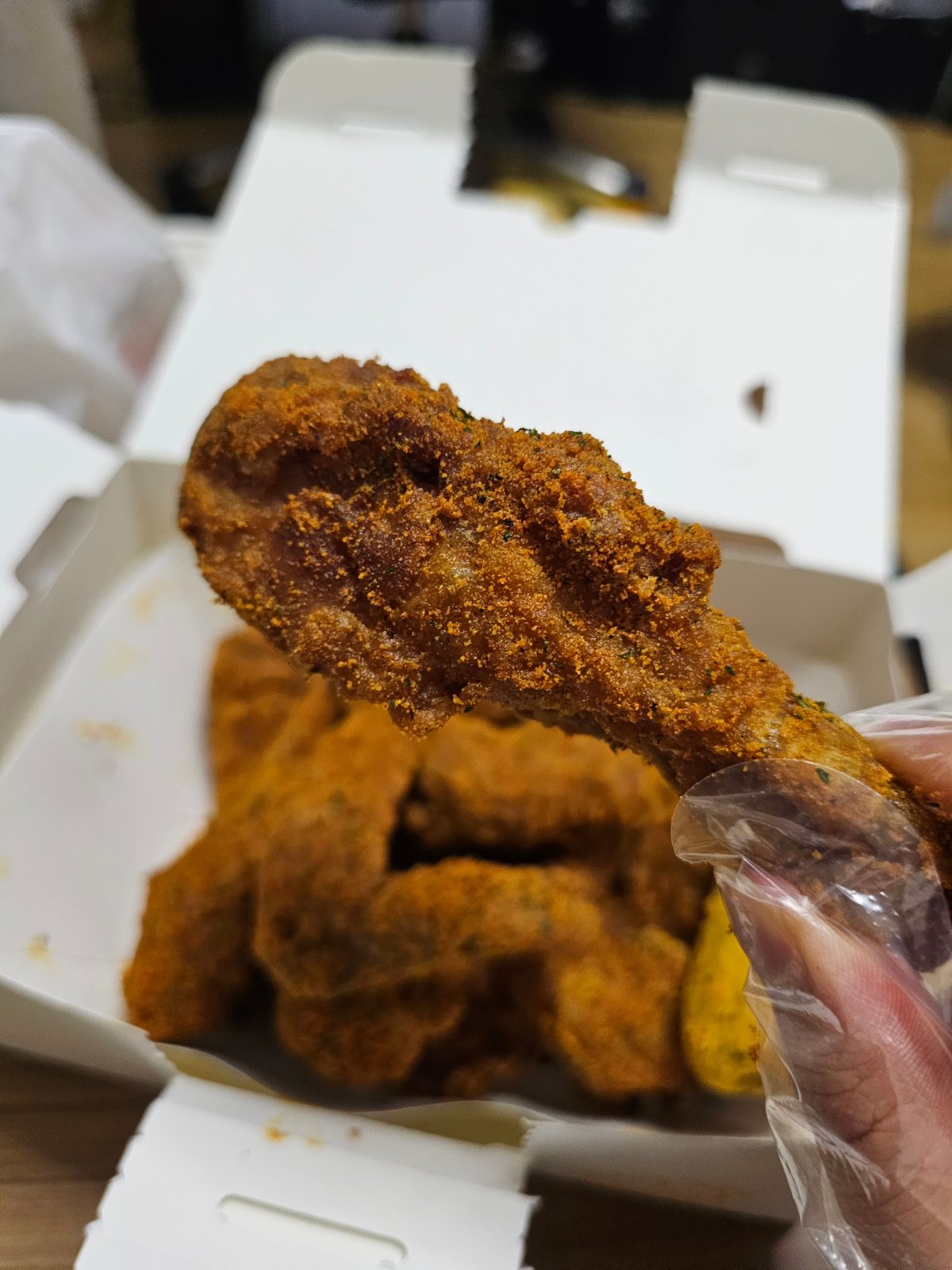 Bite view of the Currinkle drumstick