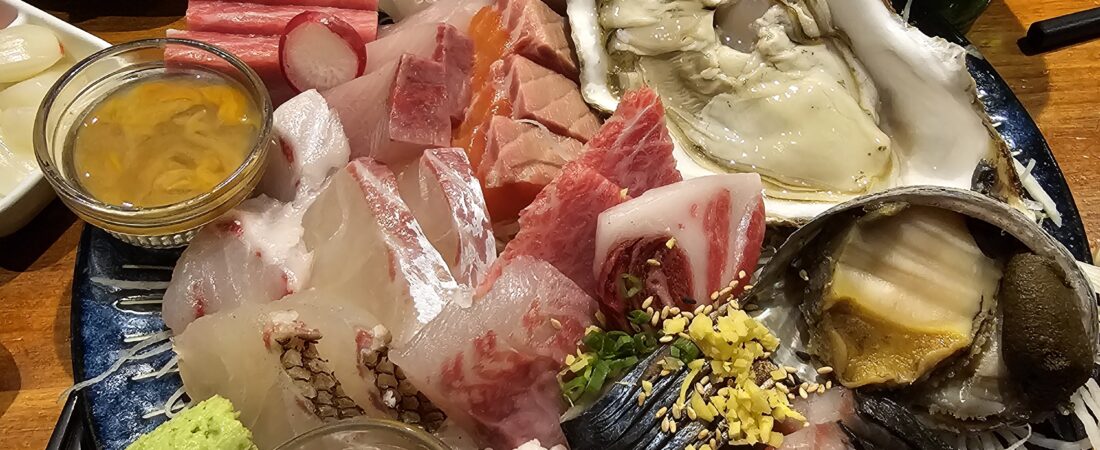 大邱の刺身・串焼きグルメ|オレノアジト(오레노아지토)のカウンターで